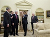 Barack Obama, Jimmy Carter, George W. Bush, Bill Clinton a George H.W. Bush