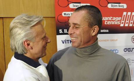 Zleva: Björn Borg a Ivan Lendl.