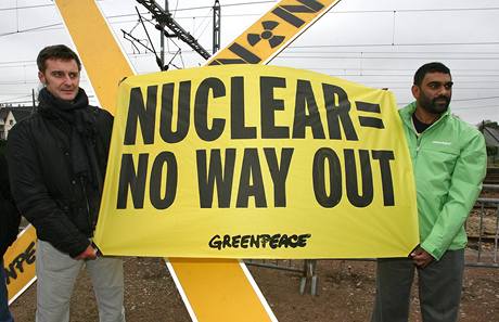 Demonstrace proti jadernmu odpadu