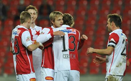Slavia - Žižkov (zleva: Jakub Hora, Josef Kaufman, Jaroslav Černý, Milan Černý, Lukáš Jarolím)