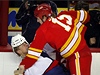 Matt Hendricks (Washington) a Tim Jackman (Calgary).