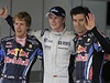 Zleva: Vettel, Hülkenberg, Webber.