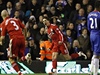 Liverpool - Chelsea (radost hrdiny Torrese).