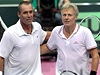 Lendl a Borg na tenisové exhibici v Ostrav.