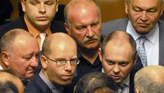 Jednání ve Snmovn. Poslanci SSD pi porad.