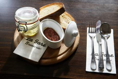 Foie gras v Brasserii La Gare