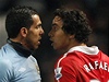 Manchester City - Manchester United (Carlos Tévez a Rafael).