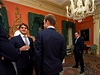 Roger Federer a Andy Roddick pi návtv britského premiéra Davida Camerona.