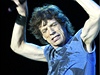 Mick Jagger z Rolling Stones pi koncertu v Praze na Letné v roce 2003.