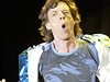 Mick Jagger z Rolling Stones pi koncertu v Praze na Letné v roce 2003.