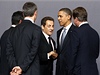 Summit NATO v Lisabonu. Francouzský prezident Nicolas Sarkozy a americký prezident Barack Obama.