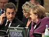 Summit NATO v Lisabonu. Nmecká kancléka Angela Merkelová a francouzský prezident Nicolas Sarkozy.