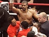 David Haye slaví obhajobu titulu s Audley Harrisonem