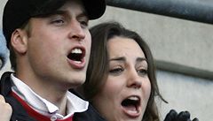 Princ William s pítelkyní Kate Middletonové na zápasu ragby.