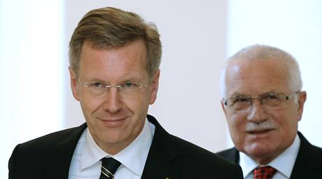 Nmecký prezident Christian Wulff  a jeho eský protjek Vácalv Klaus. 