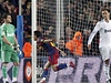 Barcelona - Real Madrid (Pedro slaví svj gól).