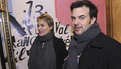 Projekcí filmu Profesionální manelka byl v praském kin Lucerna zahájen Festival francouzského filmu. Zahájení se zúastnil reisér François Ozon a hereka Judith Godrecheová (vlevo). 