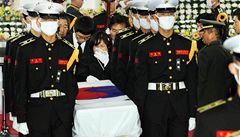 Poheb zabitých jihokorejských voják