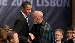 Barack Obama a afghánský prezident Hamíd Karzáí.