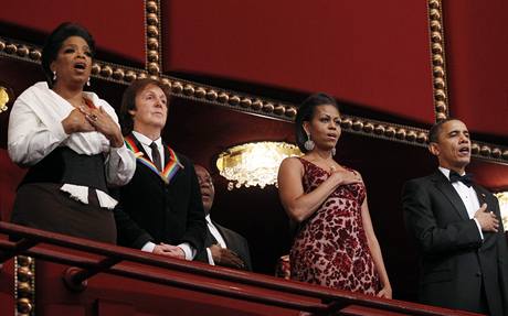 Obamovi, Paul McCartney a Oprah Winfrey v Kennedyho centru