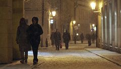 Praha je pod sn�hem