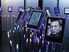 Fotografie Liou Siao-poa v muzeu Nobelovy ceny míru v Oslu.