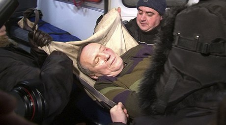 Zbitý opoziní kandidát Uladzimir Njakljajev
