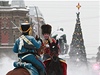 Historická slavnost pi oslavách pravoslavných Vánoc v Moskv