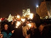 Silvestrovská oslava na Staromstském námstí.