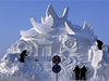 Pípravy na Mezinárodní festival ledu a snhu v ínském Harbinu.