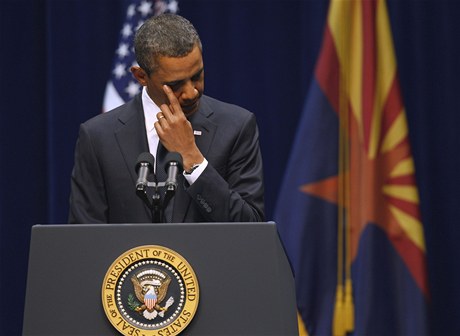 Barack Obama pi projevu v Tusconu