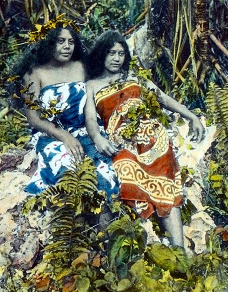 Tahitské eny (fotograf Marché Colonial)