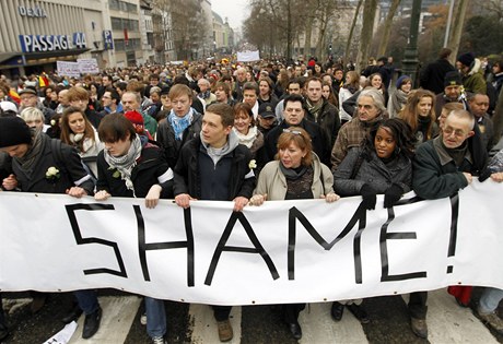 Demonstrace v Belgii