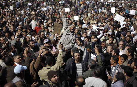Protesty v centru Káhiry.