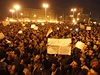 Demonstranti na námstí Tahrír