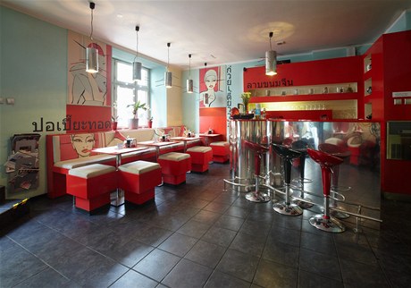 The noodle bar: interiér od designérky Lucie Fejkové