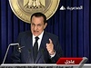 Projev Husního Mubaraka v televizi