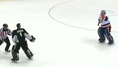 Brent Johnson a Rick DiPietro.