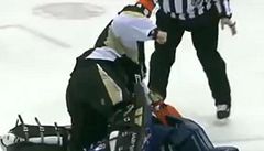 Brent Johnson a Rick DiPietro.