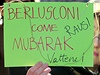 Demonstrace proti italskému premiérovi v Curychu