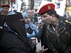Zbytek protestujících na námstí Tahrír