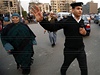 Zbytek protestujících na námstí Tahrír.