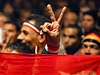 tvrtení atmosféra na námstí Tahrír