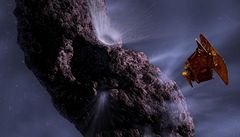 Sonda Stardust rekordně blízko ke kometě Tempel 1, má její snímky