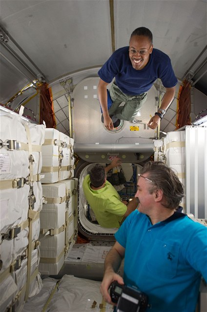 Astronauti NASA na Mezinárodní vesmírné stanici.