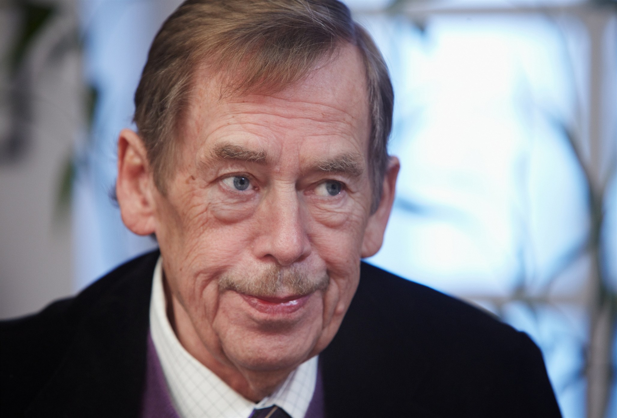 Václav Havel p�i rozhovoru pro LN