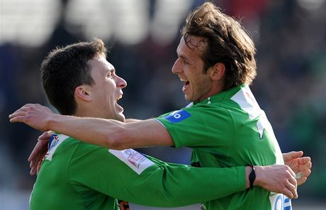 Jablonec - Hradec Králové (David Lafata vlevo a Marek Jarolím)