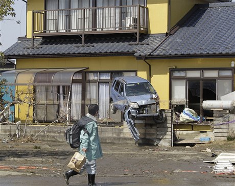 Následky zemětřesení v Japonsku, město Tagajo poblíž Sendai