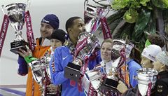 Vít�zové Sv�tových pohár� v rychlobruslení.