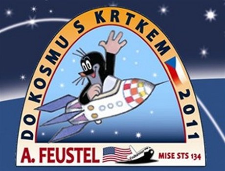 Logo krtkovy mise do vesmíru.